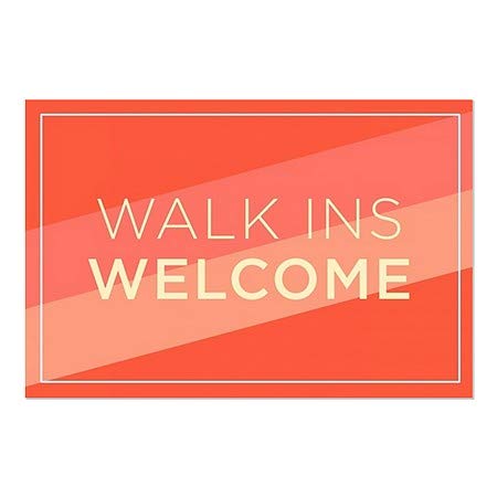 CGSignLab | Walk INS ברוך הבא -חלון אלכסוני מודרני נצמד | 36 x24